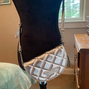 Juicy Couture Metallic Silver Crossbody Bag